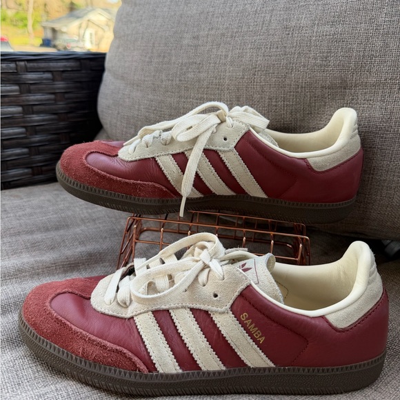adidas Other - adidas Samba Sneakers in Burgundy with Cream Accents